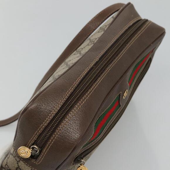 GUCCI GG Supreme Web Sherry Line Bag Pvc Beige 4023 001 56 4023 001 56 - Picture 6 of 16